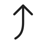 Arrow Curve Up Right SVG Icon